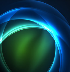 Glowing geometric shapes