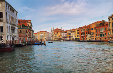 Obraz premium Venice / View of the river and city historical architecture