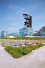 Katowice in Poland / Industrial landscape the old mine shaft © Rochu_2008