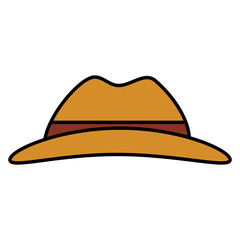 tourist hat isolated icon