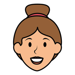 beautiful woman head avatar character