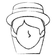 beautiful woman head avatar character