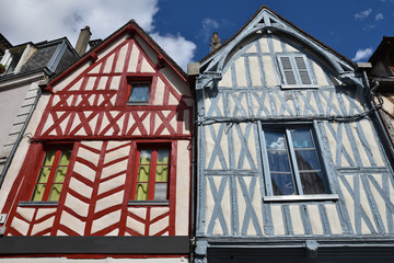 Maisons à pans de bois à Auxerre, France