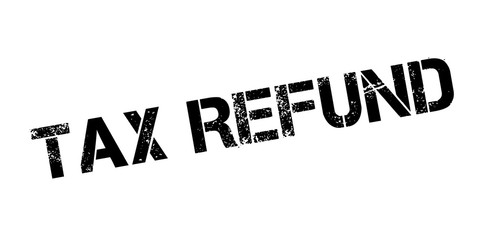 Tax Refund rubber stamp. Grunge design with dust scratches. Effects can be easily removed for a clean, crisp look. Color is easily changed.