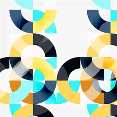 Obraz premium Kolorowe pierścienie na szarym tle, nowoczesny wzór geometryczny wzór