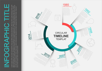 Circular infographic timeline template