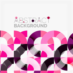 Colorful rings on grey background, modern geometric pattern design