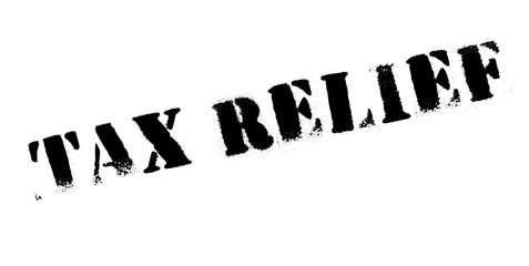 Tax Relief rubber stamp. Grunge design with dust scratches. Effects can be easily removed for a clean, crisp look. Color is easily changed.
