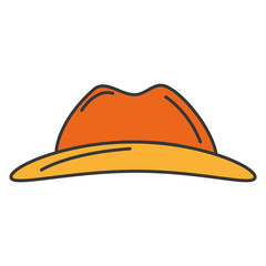tourist hat isolated icon