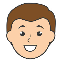 Obraz premium young man head avatar character