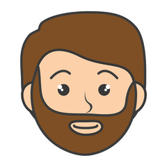 young man head avatar character