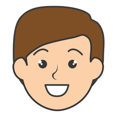 young man head avatar character