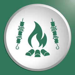 Grilled kebab icon