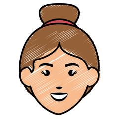 beautiful woman head avatar character