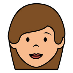 beautiful woman head avatar character