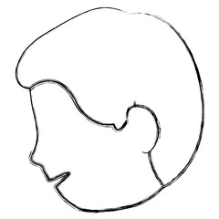 young man head avatar character