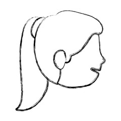 beautiful woman head avatar character