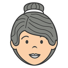 beautiful woman head avatar character