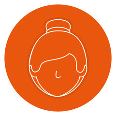 beautiful woman head avatar character