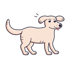 Cartoon dog isolated.