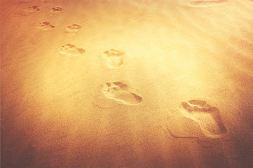 Fußspuren im Sand