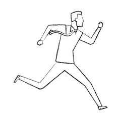 Obraz premium businessman running energetic dynamic concept