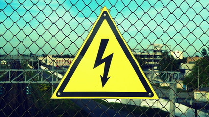 High voltage sign
