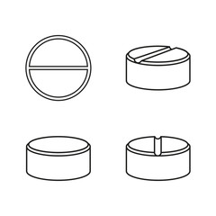 Tablet, icon set. Vector.