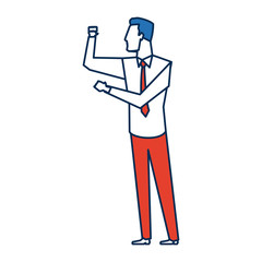 businessman successful gesturing pointing something