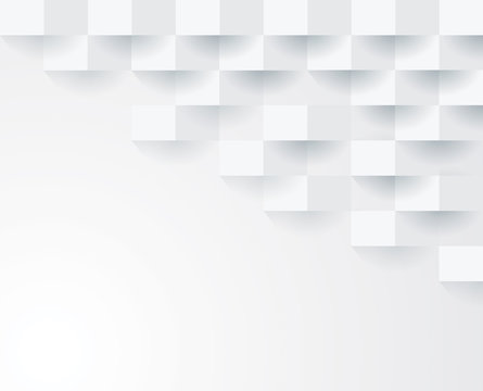 White geometric pattern, abstract background template.