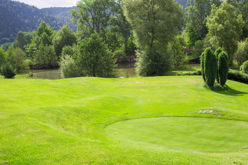Fototapeta premium Golf course in the countryside.