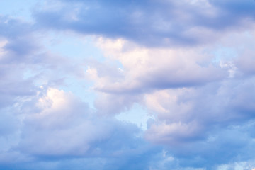 Sky with pink and blue clouds