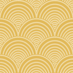 Seamless fish  scale pattern. Seamless wave pattern. Art deco seamless background.