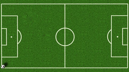 Naklejka premium soccer field / football field top view with green natural grass - soccer background