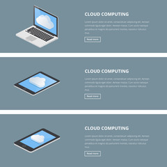 Cloud computing web banners