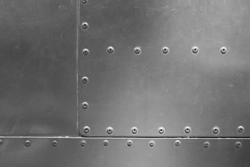 Metal plate with rivets