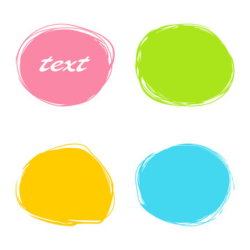 Colorful roundish banners