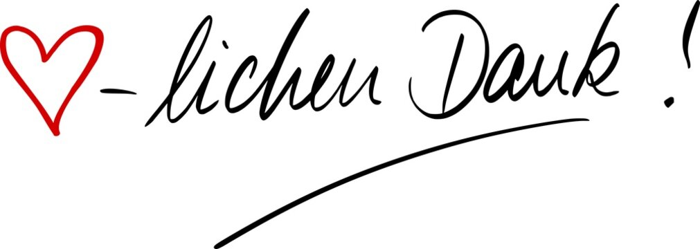 Handschrift Herzlichen Dank