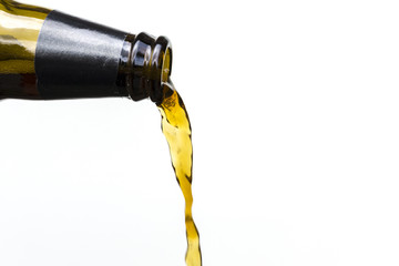 Beer pouring from bottle