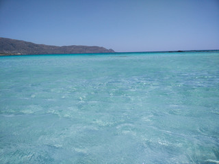 clear crystal water in Elafonisi
