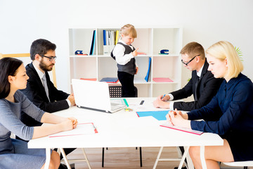 Little kid is the boss