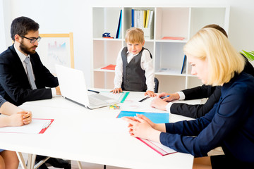 Little kid is the boss