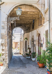 Fototapeta na wymiar Scenic sight in Pacentro, province of L'Aquila, Abruzzo, central Italy.