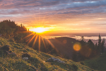 Sonnenuntergang Hochfelln