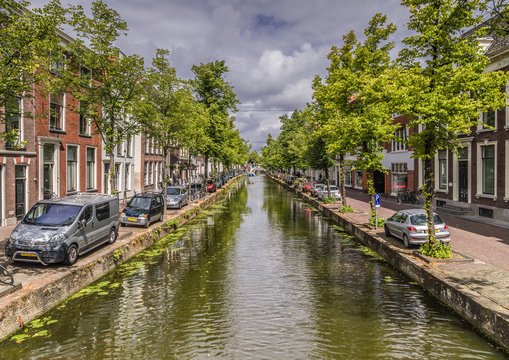 Beautiful city of Delft with amazing canals. Very historical city © Hesam Wide Shot