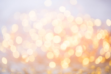 Abstract gold bokeh. Christmas and new year theme background.