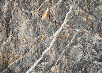 Vein of quartz on limestone gray