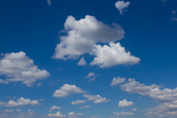Fototapeta premium White clouds on a blue sky