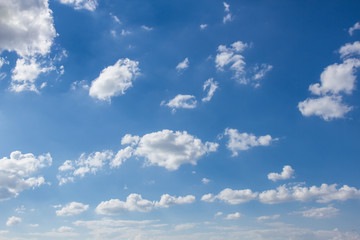 White clouds on a blue sky