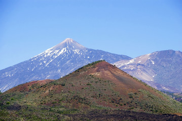 Fototapeta premium Vulcano Mountain, Copy Space